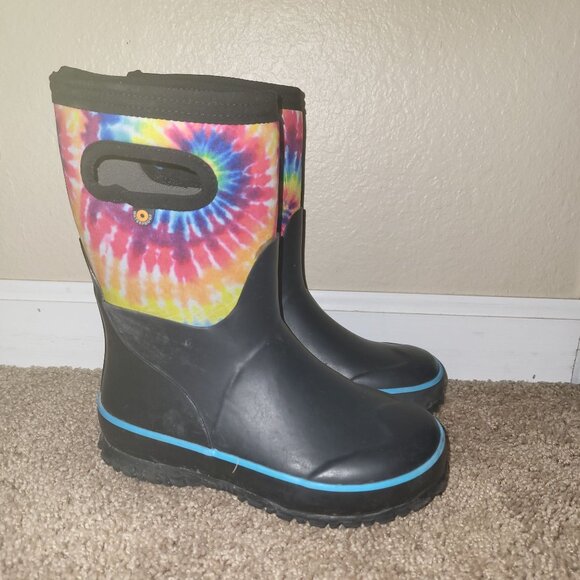 BOGS Youth Grasp Tie Dye Snow Rain Waterproof Insulated Size 1 78858-009 - Picture 8 of 13